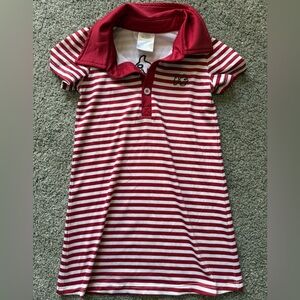 Garnet Striped Kids Polo Dress NWOT